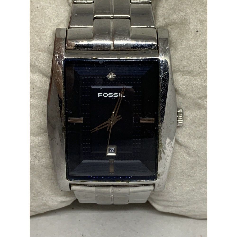 Fossil Fs4382 Men's Watch Stainless steel Silver Analog Dail Wrist Watch Aa282